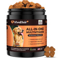 VivaElixir 100% Natural Flea & Tick Prevention for Dogs - 200 Tasty Soft Chews - Formulated with Brewer's Yeast, Garlic & Coconut Oil - Seaweed Flavor