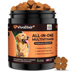 VivaElixir 100% Natural Flea & Tick Prevention for Dogs - 200 Tasty Soft Chews - Formulated with Brewer's Yeast, Garlic & Coconut Oil - Seaweed Flavor