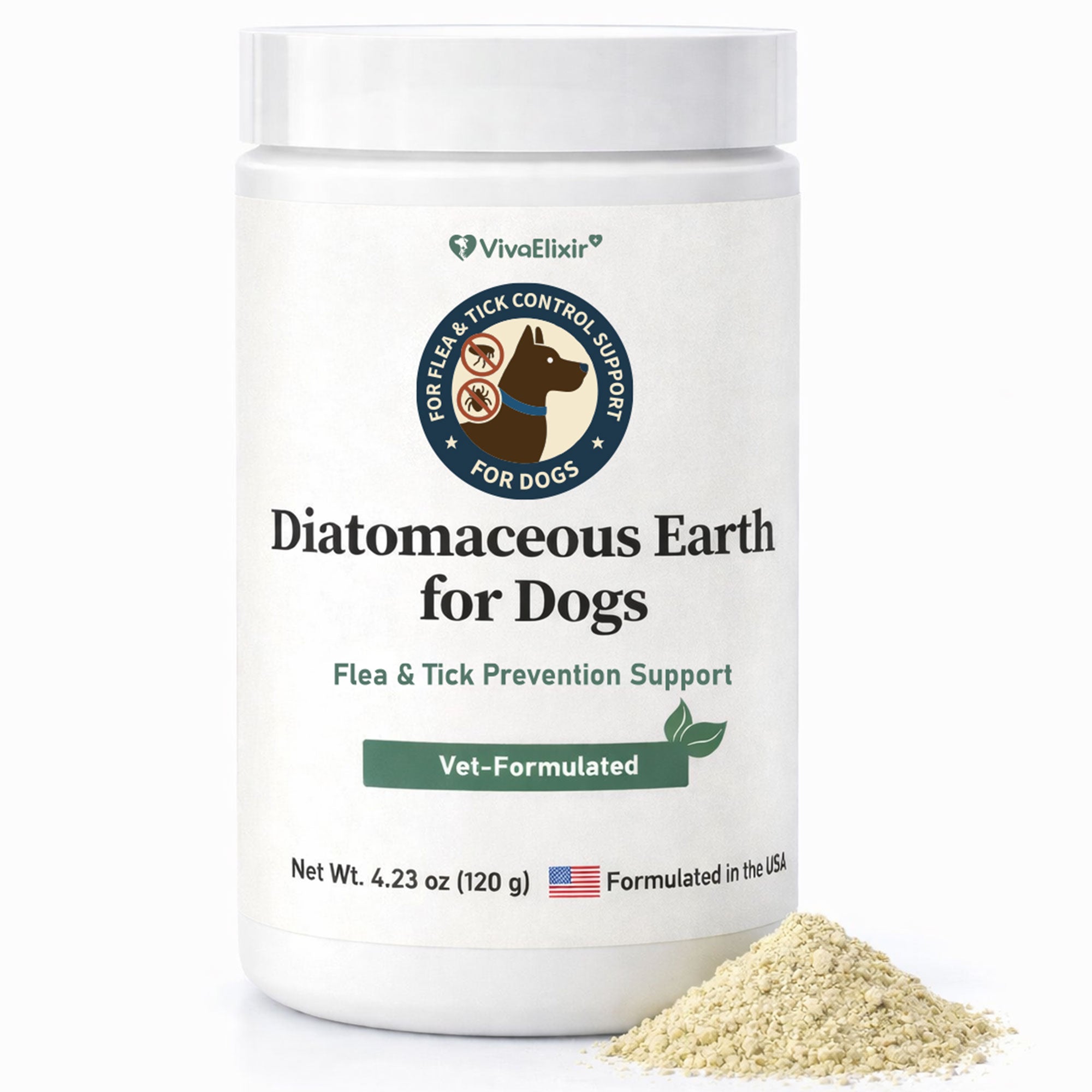 VivaElixir Diatomaceous Earth for Dogs – Trusted Protection, Naturally