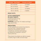 Trio Broad-Spectrum Dewormer for Dogs 25.1–200 lbs, Praziquantel & Pyrantel Pamoate Tablets for Tapeworms, Roundworms and Hookworms, 50 Count