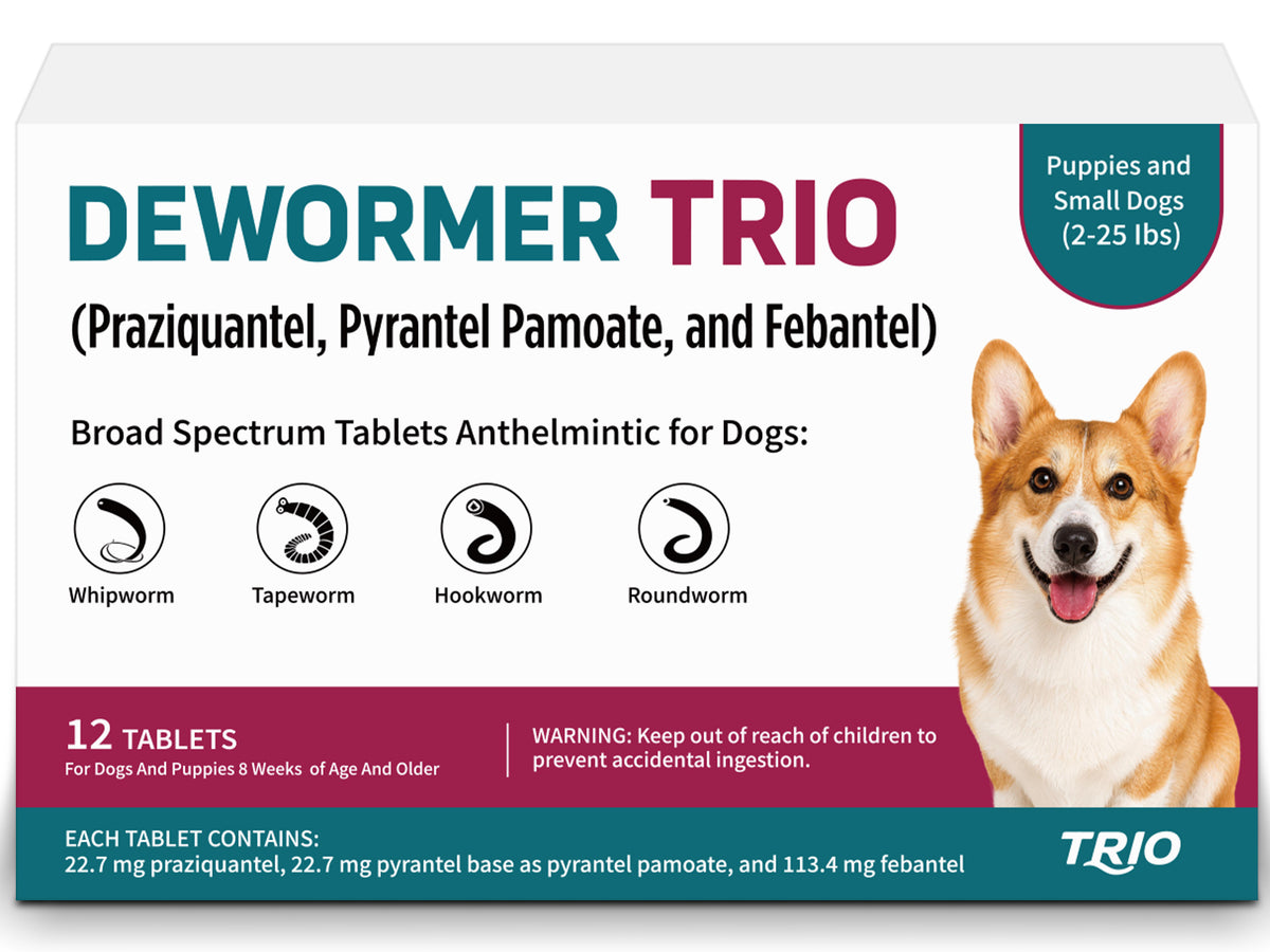7 Way Dewormer for Dogs, Broad Spectrum Deowrmer for Roundworms, Hookworms, Tapeworms, Whipworms, Dog Dewormer for Small Dogs & Puppies, 12 Tablets
