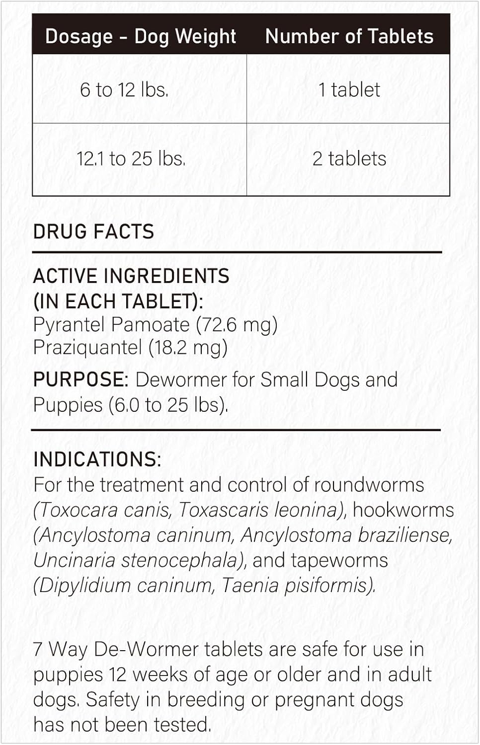 De-Wormer for Puppies and Small Dogs, Dewormer Chewables, (pyrantel pamoate/praziquantel) Controls Tapeworms, Roundworms & Hookworms, Easy to Administer Canine Worm Treatment