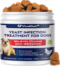Yeast infection treatment for dogs–Dog ear infection treatment Dog itching skin relief | Caprylic Acid, Pau d’Arco & Goldenseal support Hot spot treatment for dogs Ear Discomfort |120 chewable tablets