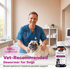 Dewormer for Dogs, with Praziquantel & Pyrantel Pamoate, Helps Control Tapeworms, Roundworms & Hookworms, Dog Wormer Liquid Formula, 3.38 fl oz (100 mL), for Small, Medium & Large Dogs 5–200 lbs