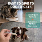 Dewormer for Dogs and Cats | Praziquantel 114 mg & Pyrantel Pamoate 114 mg | Broad Spectrum Dog Dewormer for Tapeworms, Roundworms & Hookworms | 3.38 fl oz (100 mL)