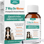 Dewormer for Dogs and Cats | Praziquantel 114 mg & Pyrantel Pamoate 114 mg | Broad Spectrum Dog Dewormer for Tapeworms, Roundworms & Hookworms | 3.38 fl oz (100 mL)