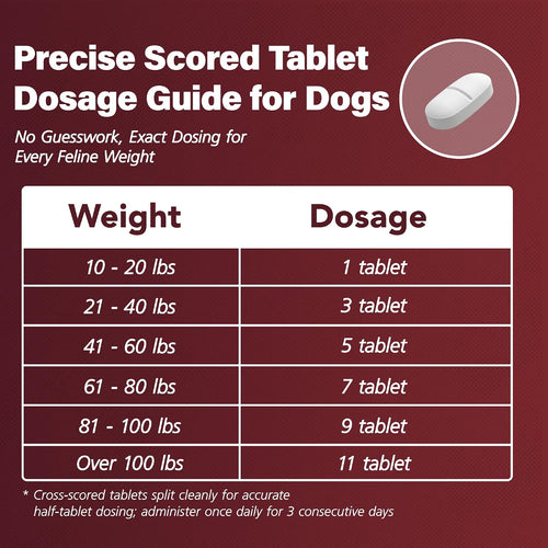 Dewormer for Dogs（Fenbendazole），Treatment and Control of Tapeworm，Roundworm，Hookworm，Whipworms，Lungworm & Giardia for All Ages & Breeds Dogs, Palatable Beef Flavor，Easy Dosing，30 Tablets