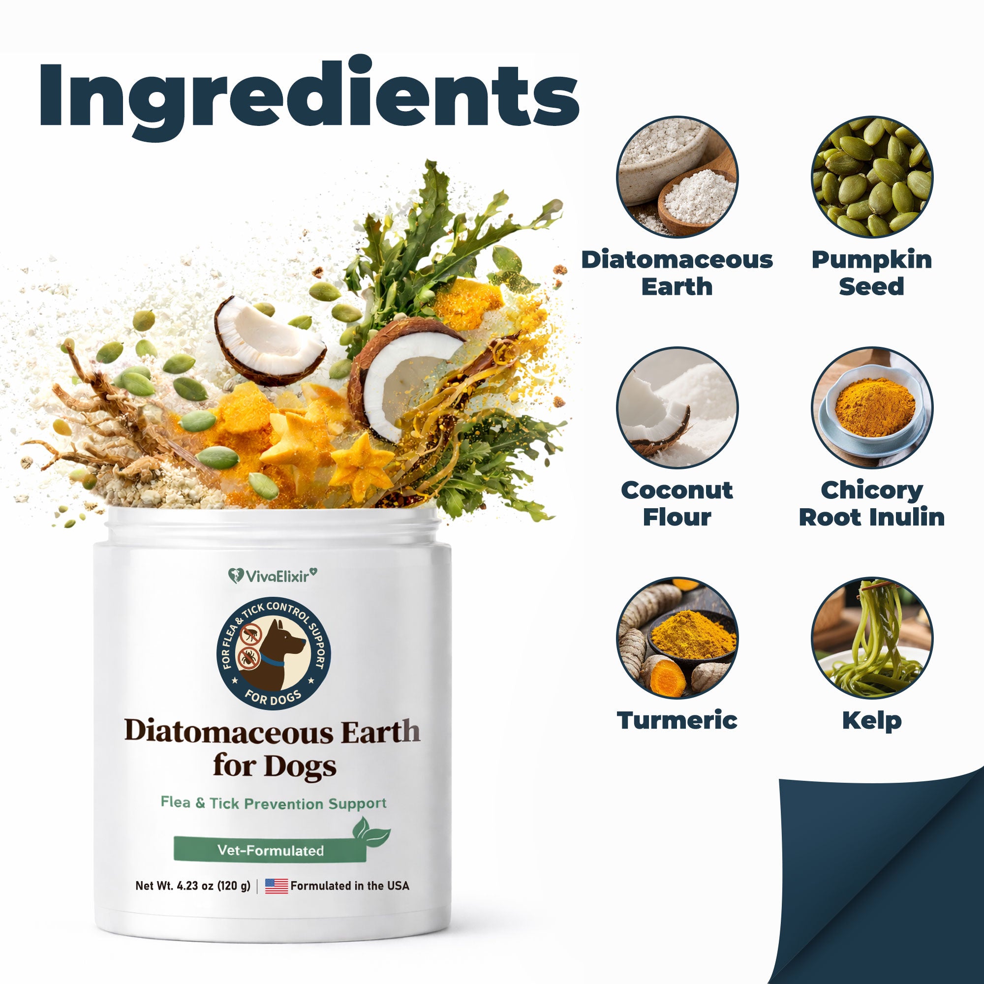 VivaElixir Diatomaceous Earth for Dogs – Trusted Protection, Naturally